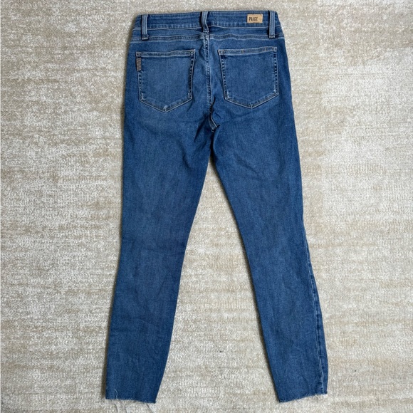 PAIGE Vertugo Distressed Ankle Skinny Jean in North Star - Picture 3 of 8
